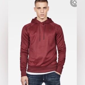 G-Star Raw red motac slim hoodie